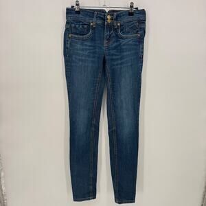 Vigoss Fit Skinny Jeans Women 26 Blue Wash Ankle casual mid rise Denim Pants